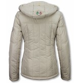 Milan Ferronetti Parkas mujer - Señora Abrigos De Invierno Corto - Beige