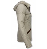 Milan Ferronetti Parkas mujer - Señora Abrigos De Invierno Corto - Beige