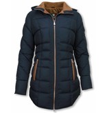 Milan Ferronetti Parkas mujer - Señora Abrigos De Invierno Lagro - Azul