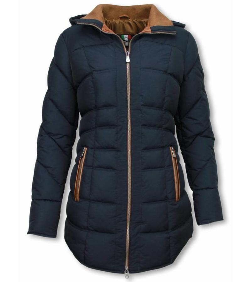 Milan Ferronetti Parkas mujer - Señora Abrigos De Invierno Lagro - Azul