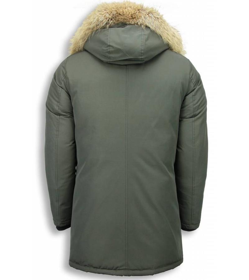 Enos Parkas hombre - Abrigos De Caballero Larga - Capucha pelo XL - Verde