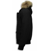 Warren Webber Parkas hombre - Canada Abrigos De Caballero Corto - Capucha pelo - Negro Warren Webber Parkas hombre - Canada Abrigos De Caballero Corto - Capucha pelo - Negro