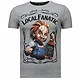 Chucky Whiskey - Rhinestone T-shirt - Gris