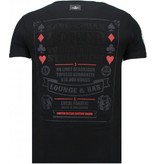 Local Fanatic Camisetas - Poker Tournament Rhinestone Camisetas Personalizadas - Negro