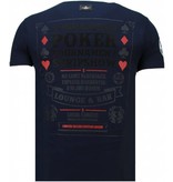 Local Fanatic Camisetas - Poker Tournament Rhinestone Camisetas Personalizadas - Azul