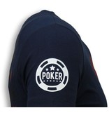Local Fanatic Camisetas - Poker Tournament Rhinestone Camisetas Personalizadas - Azul