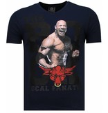 Local Fanatic Camisetas - The Rock Rhinestone Camisetas Personalizadas - Azul