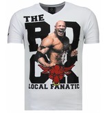 Local Fanatic Camisetas - The Rock Rhinestone Camisetas Personalizadas - Blanco