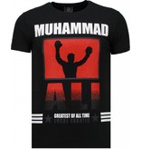 Local Fanatic Camisetas - Muhammad Ali Rhinestone Camisetas Personalizadas - Negro