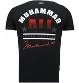 Local Fanatic Camisetas - Muhammad Ali Rhinestone Camisetas Personalizadas - Negro