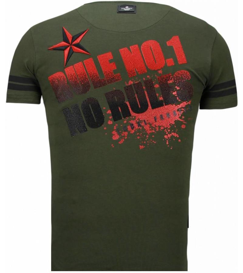 Local Fanatic Camisetas - Fighter! Rhinestone Camisetas Personalizadas - Verde