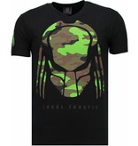 Local Fanatic Camisetas - Predator Rhinestone Camisetas Personalizadas - Negro