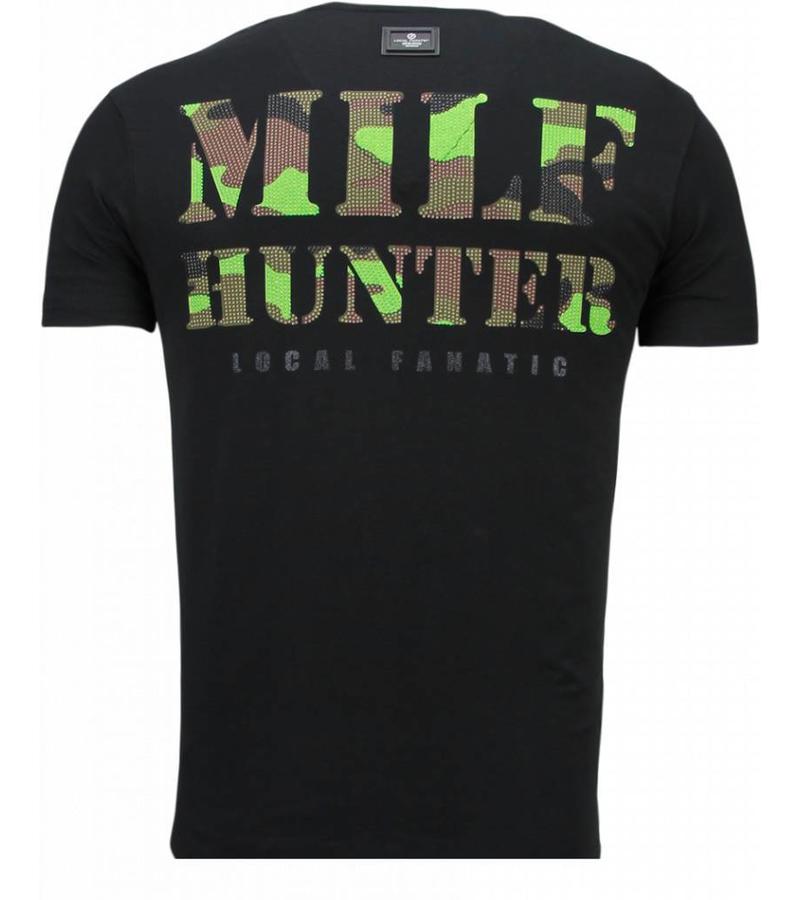 Local Fanatic Camisetas - Predator Rhinestone Camisetas Personalizadas - Negro
