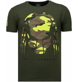 Local Fanatic Camisetas - Predator - Rhinestone Camisetas Personalizadas - Verde