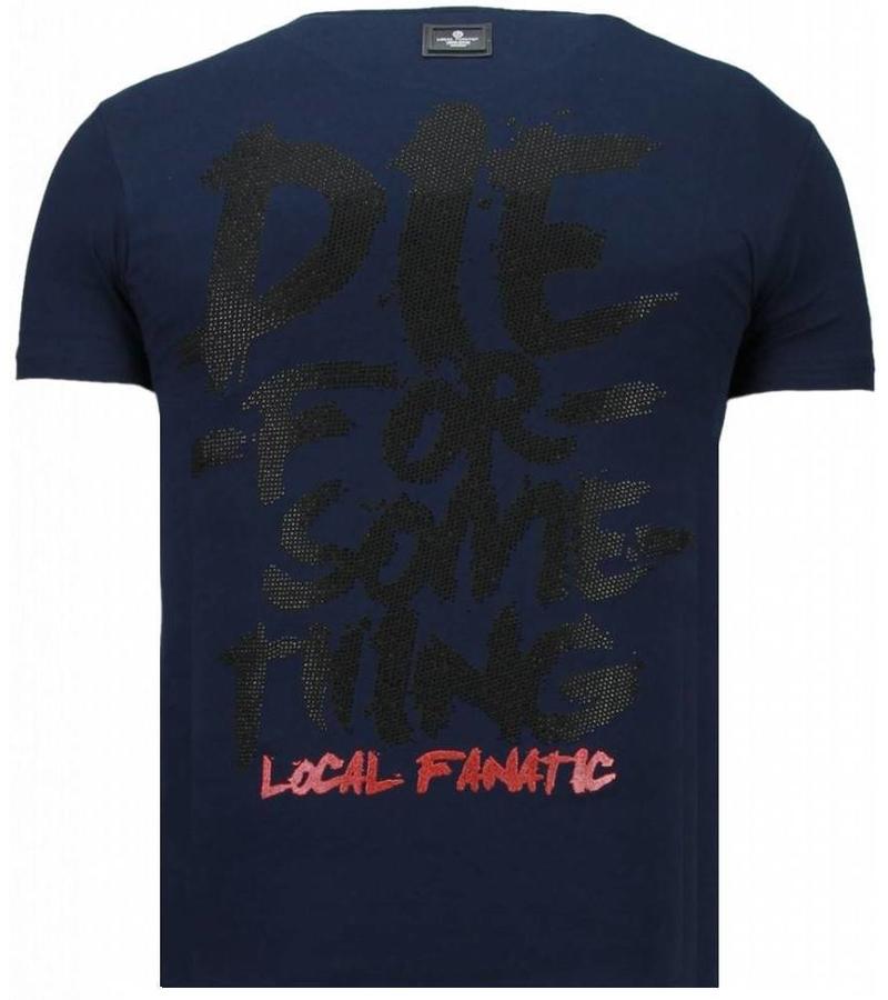 Local Fanatic Camisetas - Rambo Shine Rhinestone Camisetas Personalizadas - Marino