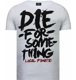 Local Fanatic Camisetas - Rambo Shine Rhinestone Camisetas Personalizadas - Blanco Local Fanatic Camisetas - Rambo Shine Rhinestone Camisetas Personalizadas - Blanco