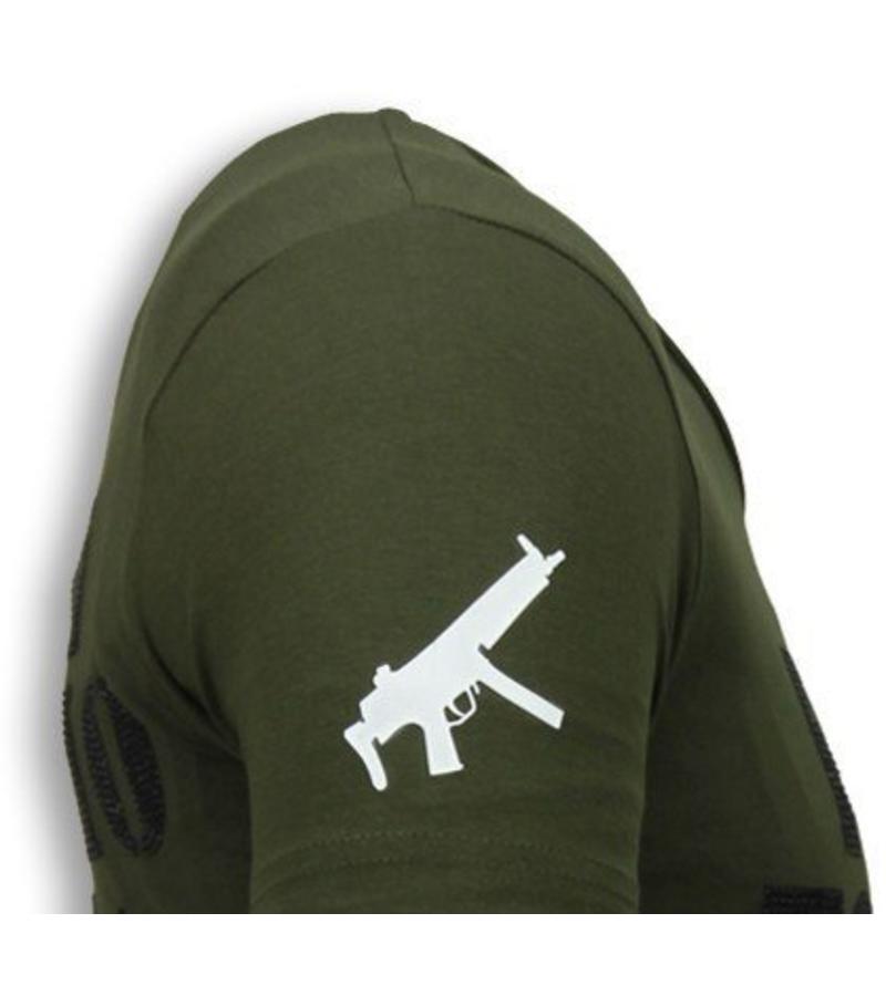 Local Fanatic Camisetas - Pablo Escobar Narcos Rhinestone Camisetas Personalizadas - Verde