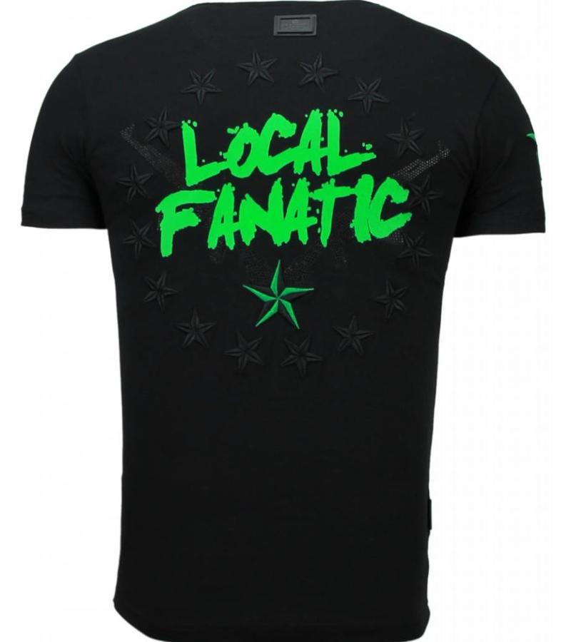 Local Fanatic Camisetas - Bad Boys Pinscher Rhinestone Camisetas Personalizadas - Negro