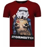 Local Fanatic Camisetas - Stormbitch Rhinestone Camisetas Personalizadas - Burdeos