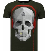 Local Fanatic Camisetas - Skull Bring The Beat Rhinestone Camisetas Personalizadas - Verde