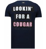 Local Fanatic Camisetas - Panther For A Cougar Rhinestone Camisetas Personalizadas - Azul