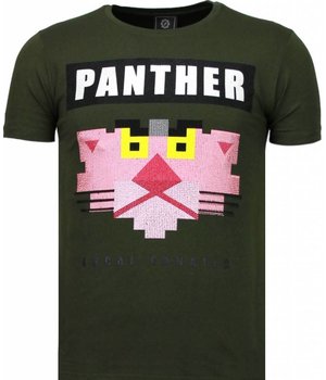 Local Fanatic Camisetas - Panther For A Cougar Rhinestone Camisetas Personalizadas - Verde