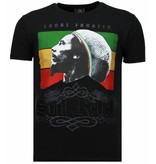 Local Fanatic Camisetas - Soul Rebel Bob Rhinestone Camisetas Personalizadas - Negro