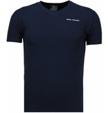 Local Fanatic Camisetas - Basic Exclusive V Neck - Azul