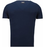 Local Fanatic Camisetas - Basic Exclusive V Neck - Azul