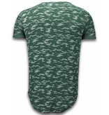 John H Camisetas - Fashionable  Patron ejercito Long Fit - Verde