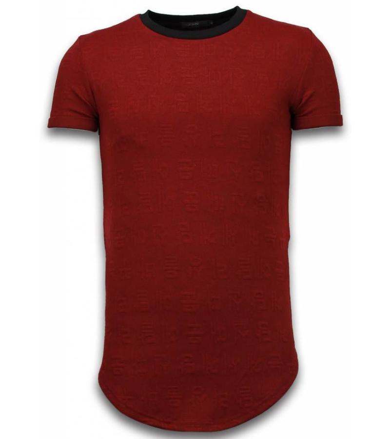 John H Camisetas - 3D Encrypted con cremallera Longfit - Rojo