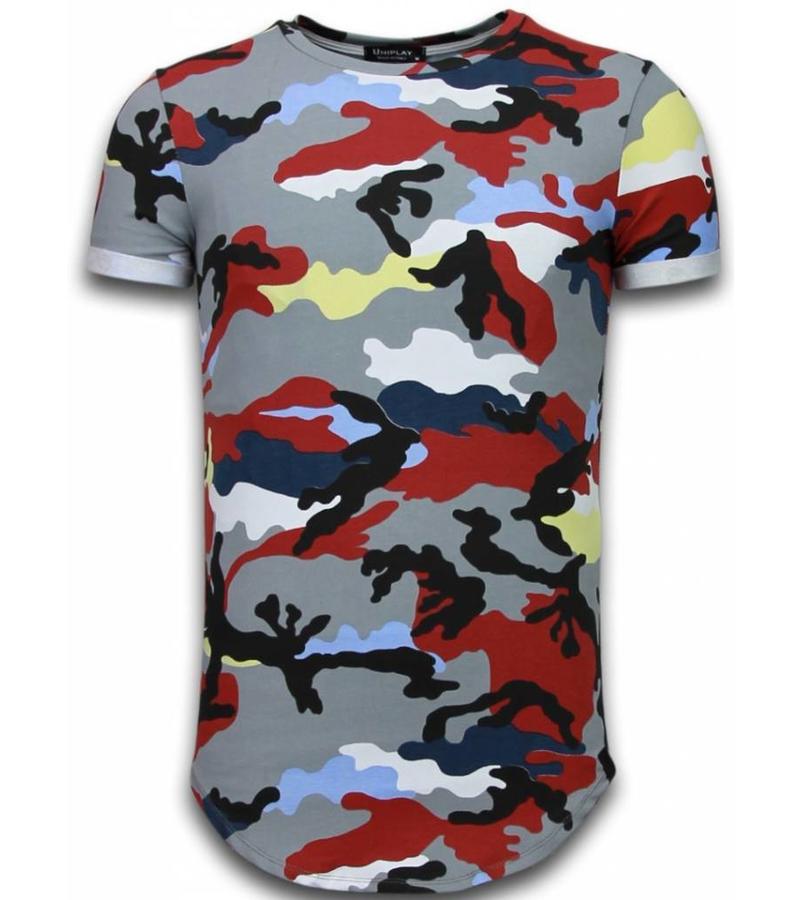 Uniplay Camisetas - Known Camuflaje Longfit - Burdeos