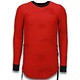 Sudaderas - Destroyed Look Lazada Lateral Longfit Sudaderas hombre - Rojo