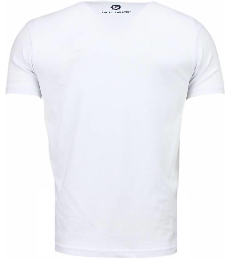 Local Fanatic Camisetas - Playtoy Summer Jam Digital Rhinestone Camisetas Personalizadas - Blanco