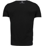 Local Fanatic Camisetas - Tony Montana Digital Rhinestone Camisetas Personalizadas - Negro