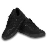 Cash Money Zapatillas - Zapatos para hombre low top Full Black Camouflage - Negro