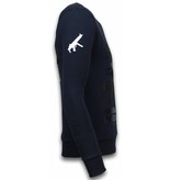 Local Fanatic Sudaderas - Pablo Escobar Rhinestone Sudaderas hombre - Azul