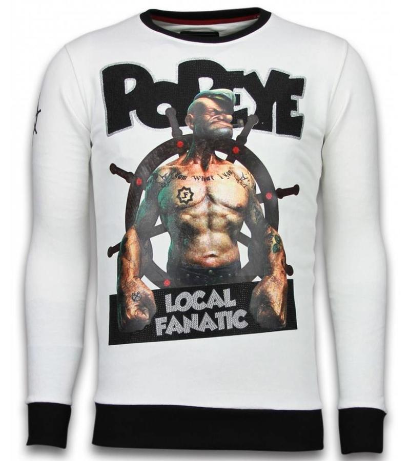 Local Fanatic Sudaderas - Popeye Sudaderas hombre - Blanco