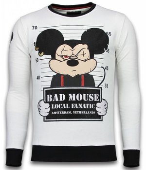 Local Fanatic Sudaderas - Bad Mouse Sudaderas hombre - Blanco