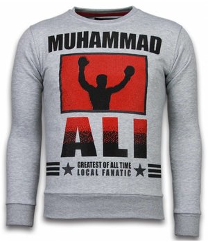 Local Fanatic Sudaderas - Muhammad Ali Sudaderas hombre - Gris