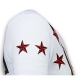 Local Fanatic Camisetas - Marilyn Rockstar Rhinestone Camisetas Personalizadas  - Blanco Local Fanatic Camisetas - Marilyn Rockstar Rhinestone Camisetas Personalizadas  - Blanco