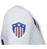 Local Fanatic Camisetas - Captain Duck Rhinestone Camisetas Personalizadas - Blanco