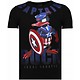 Camisetas - Captain Duck Rhinestone Camisetas Personalizadas - Negro
