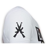 Local Fanatic Camisetas - El Patron Narcos Billionaire Rhinestone Camisetas Personalizadas - Blanco