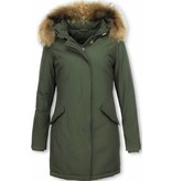 TheBrand Parkas Mujer - Mujeres Abrigos De Invierno - Long Wooly - Verde