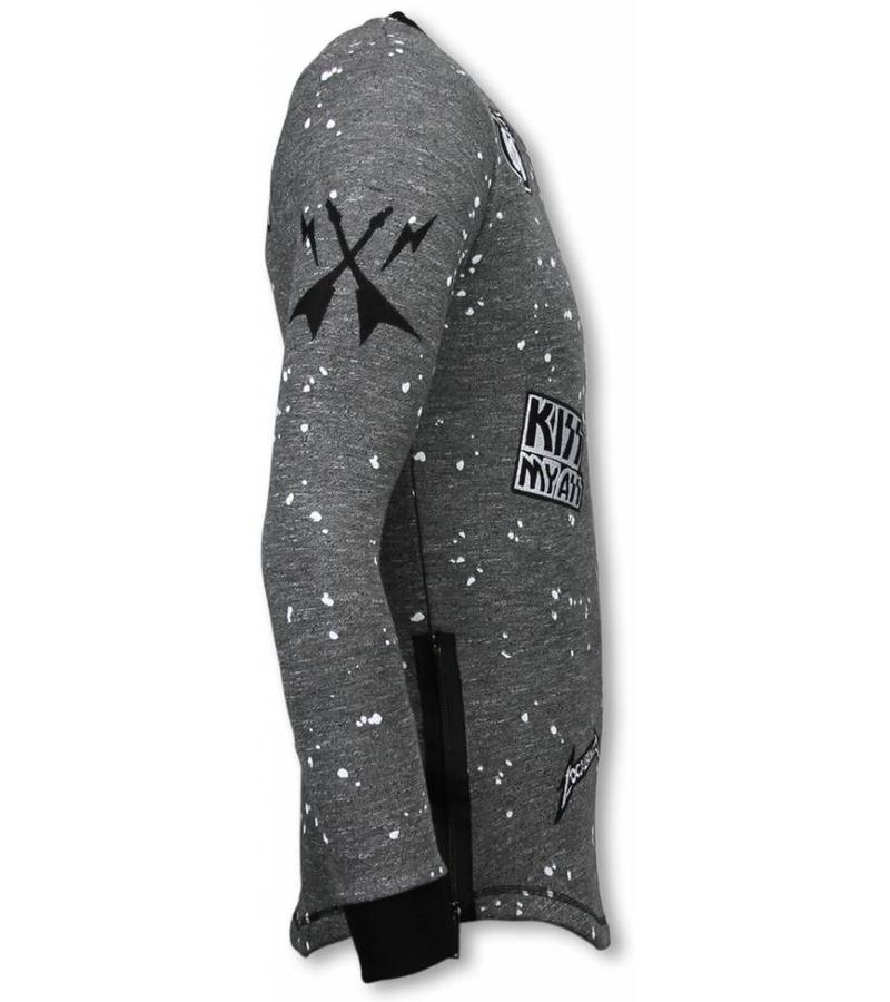 Local Fanatic Longfit Embriordry - Patches Para El Suéter - Rockstar - Anthracite