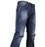 Black Ace Basic Jeans - Dañado Knee Regular Fit - Azul