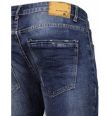 Black Ace Basic Jeans - Dañado Knee Regular Fit - Azul