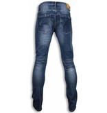 Black Ace Basic Jeans - Dañado Knee Regular Fit - Azul