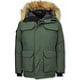 Parkas Hombre - Parka De Invierno Media luna - Cuello De Piel - Expedition Parka - Verde